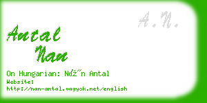 antal nan business card